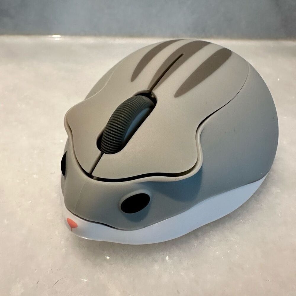 Hamster Shape Gray Portable Bluetooth Wireless Mouse